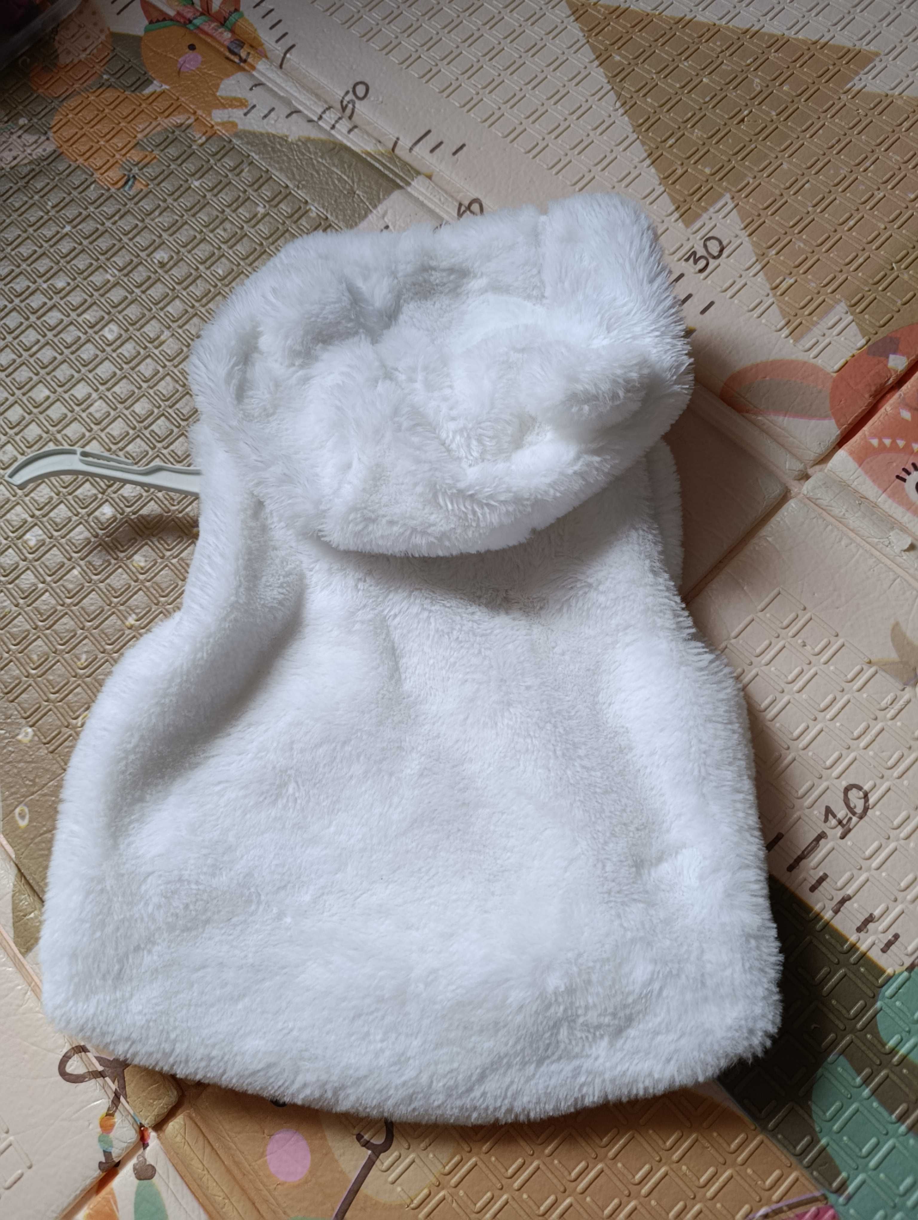 Bezrękawnik dziecięcy futerko miś niemowlęcy 68