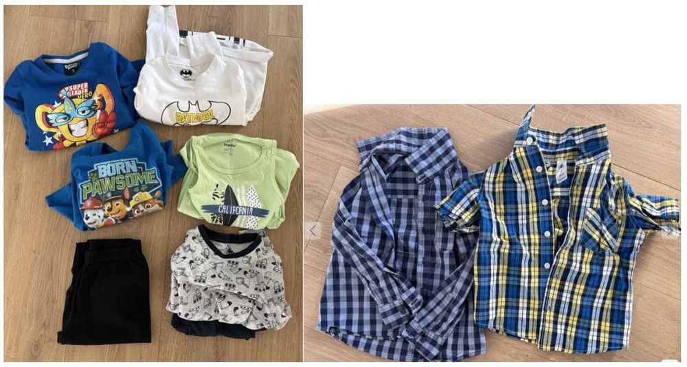 OKAZJA - 8 x bluzka długi rękaw piżama koszula reserved chłopięca 110