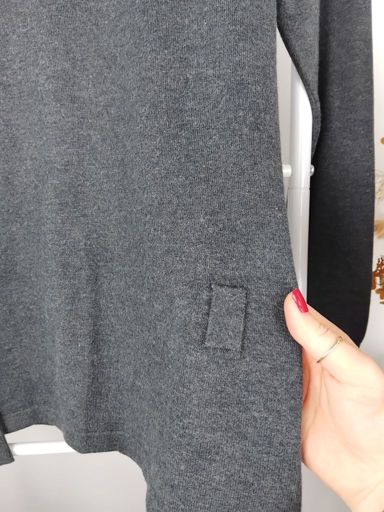 Jedwabny sweter z golfem sweterek rayon Tatuum bluzka klasyczna golf