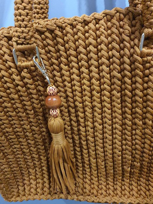 Torba duża pleciona ręcznie robiona