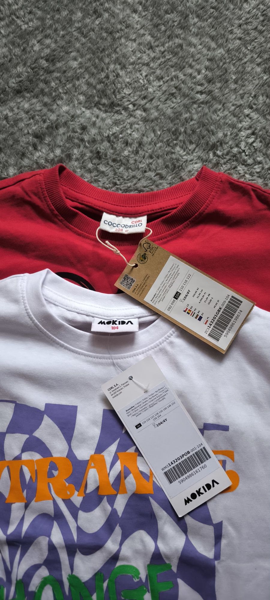 Nowe 2 szt bluzki t-shirty coccodrillo r. 104