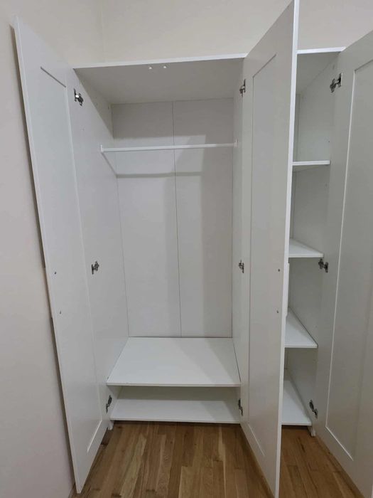 Zestaw mebli szafa + regał biały nowoczesny- OKAZJA