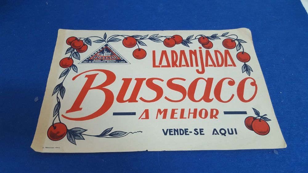 Raro cartaz A4 " Laranjadas Bussaco "