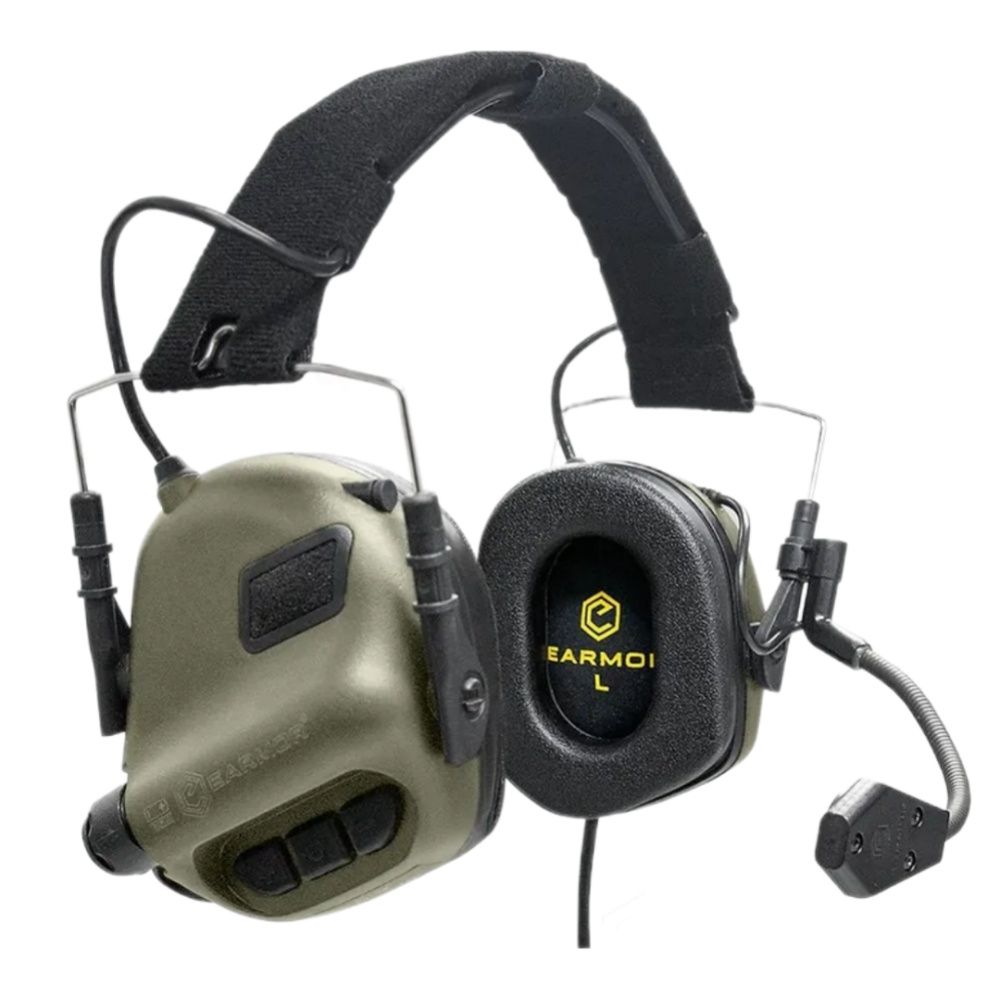 Активні навушники Earmor M32 з гарнітурою олива