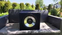 Subwoofer Crunch 300W rms PODŚWIETLANE LOGO  + wzmacniacz
