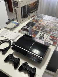 Jogos PS3 + PS3 + PS2 ambas com 2 comandos