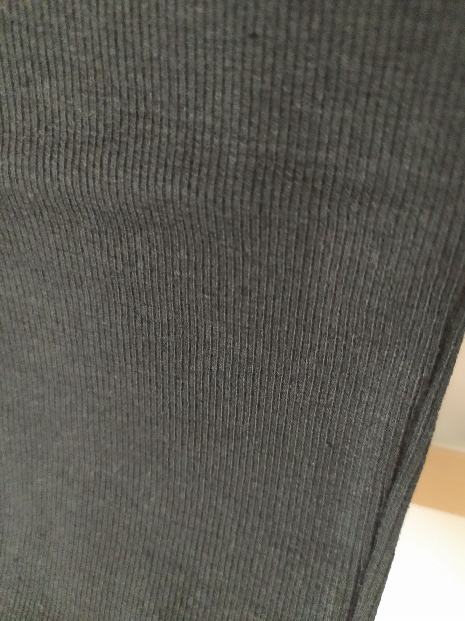 Czarne Getry, czarne legginsy prążkowane rozm. 170