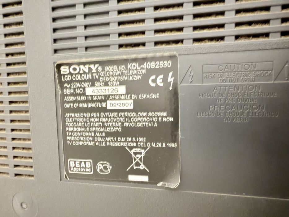 Televisão Sony BRAVIA KDL 40’’