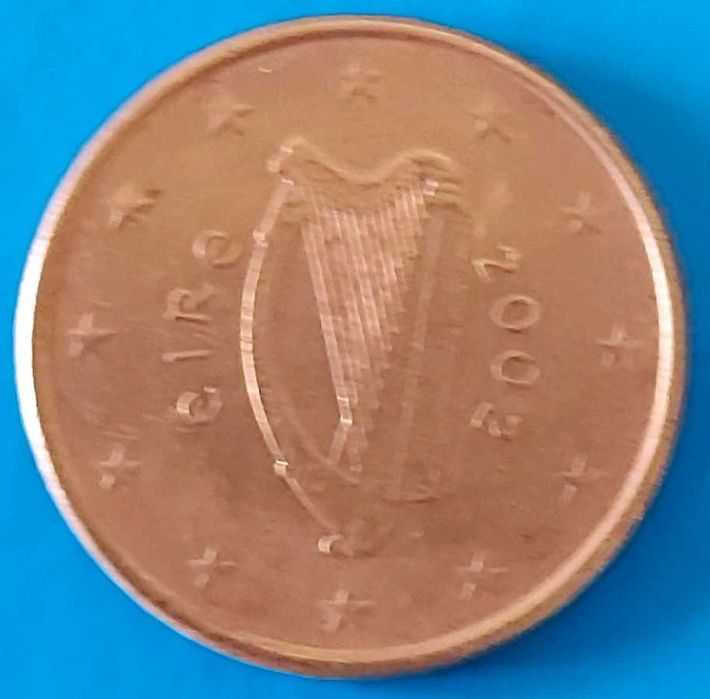 5 Cêntimos de 2002 de Irlanda, Harpa