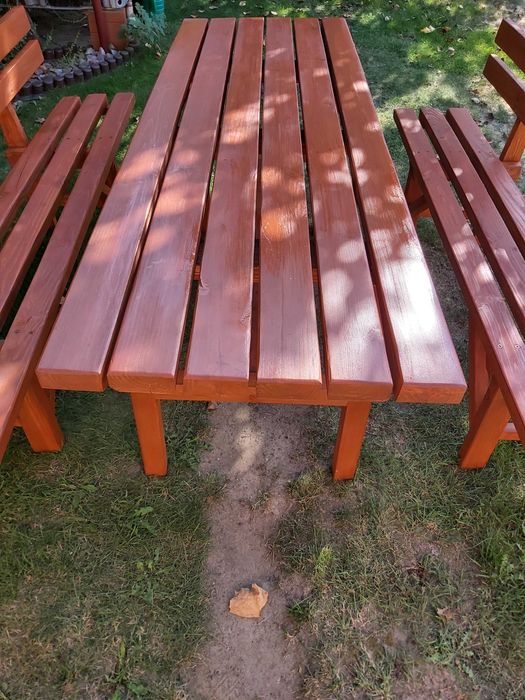 Zestaw tarasowy stół i ławki