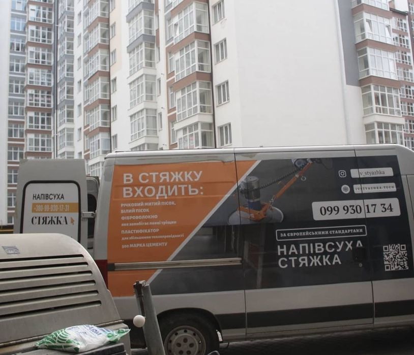 Напів суха стяжка, бетон