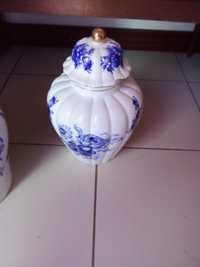 Ceramica azul,jarras de fecoracao