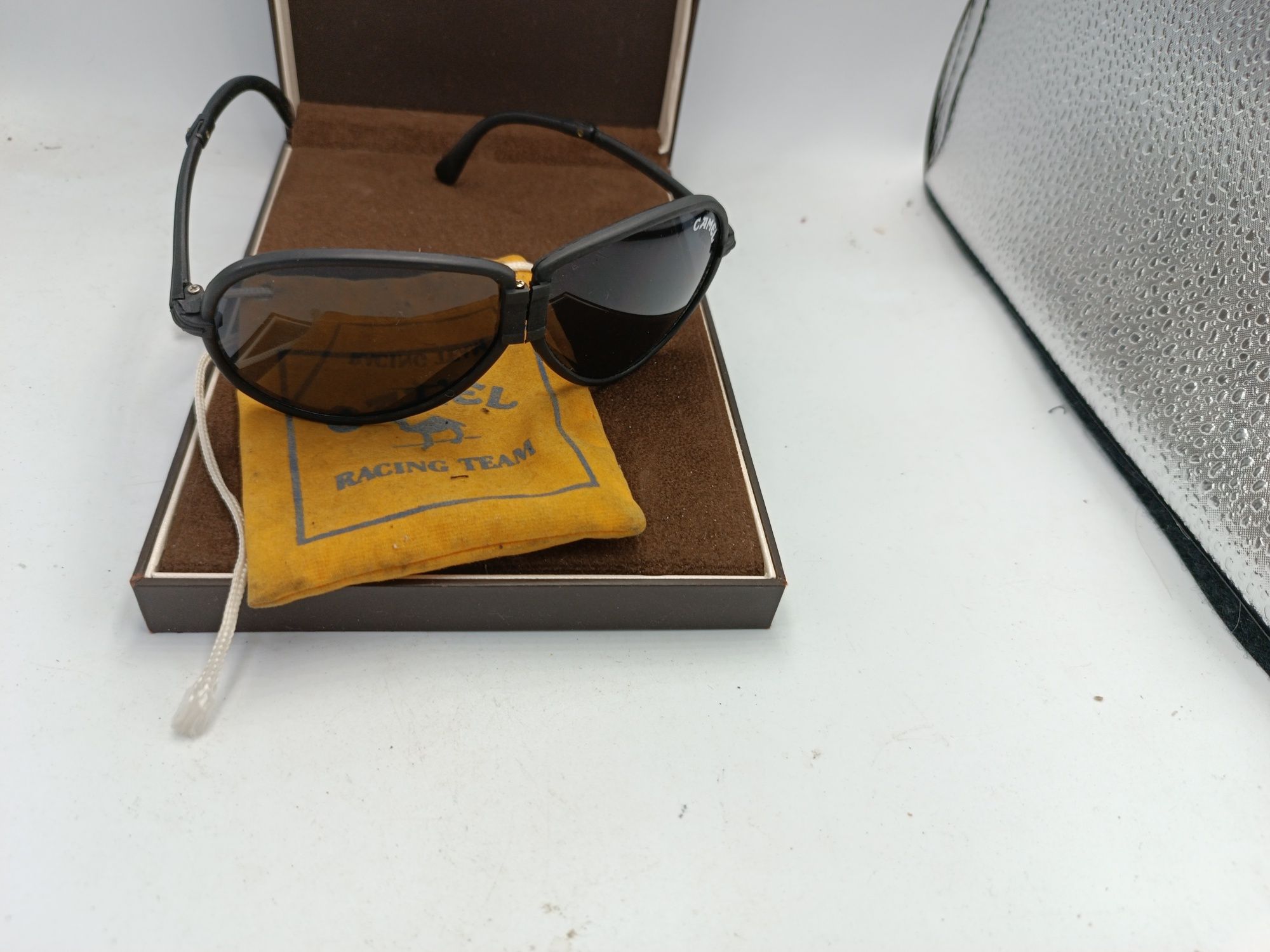 Okulary retro vintage camel