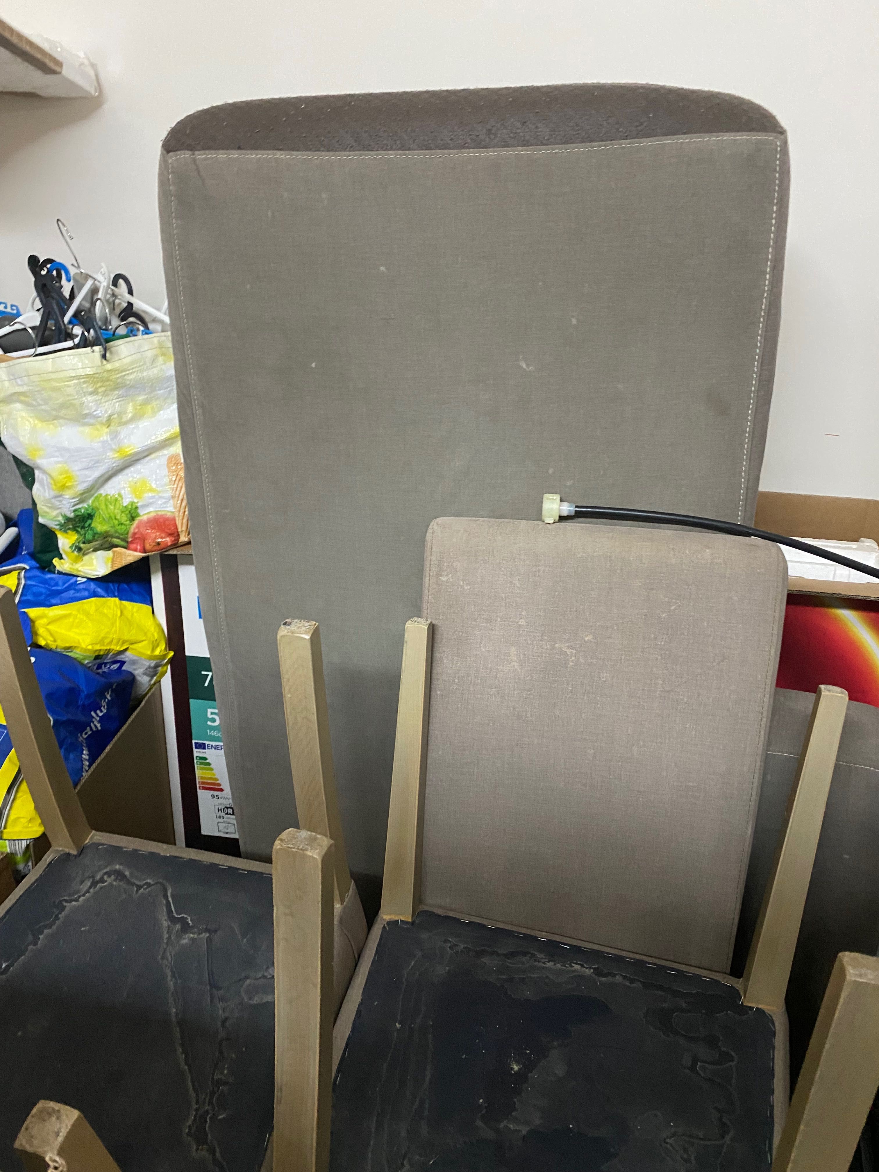 Mesa de jantar vidro com 6 cadeiras