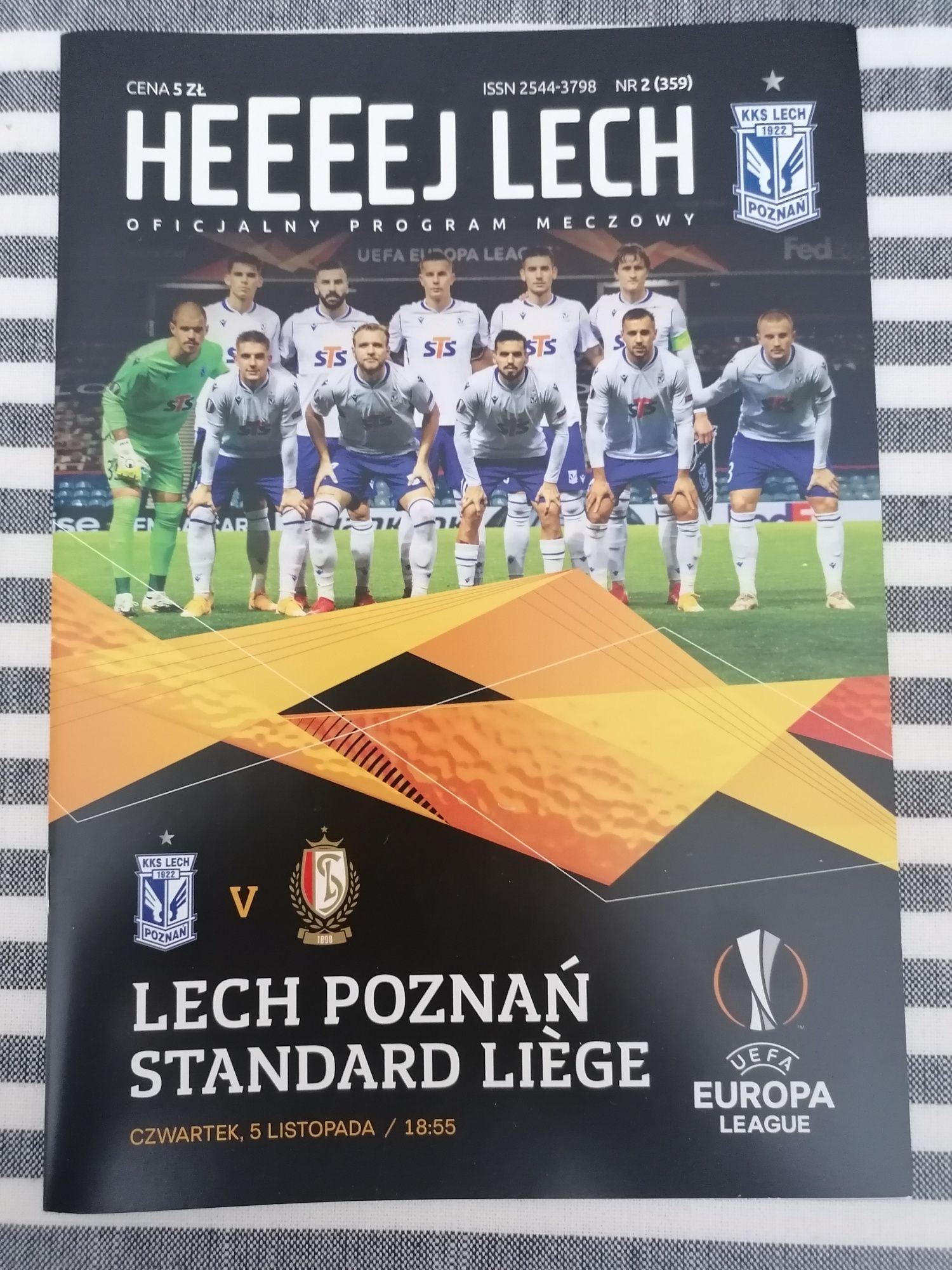 Program meczowy Lech Poznań - Standard Liege
