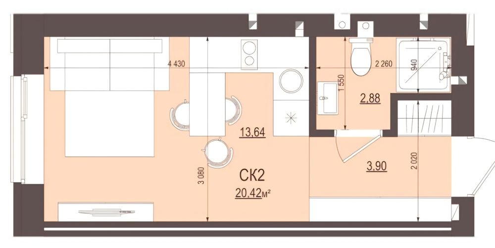 Продам смарт квартиру м.Гостомель