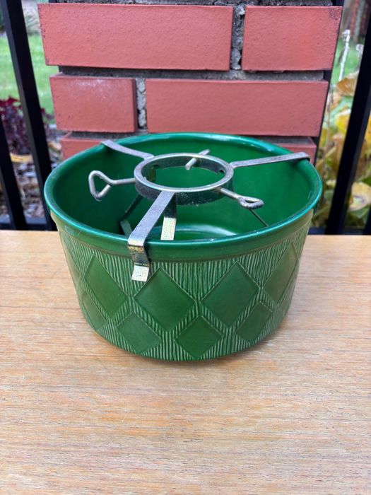 ceramiczny stojak na choinkę retro prl duży