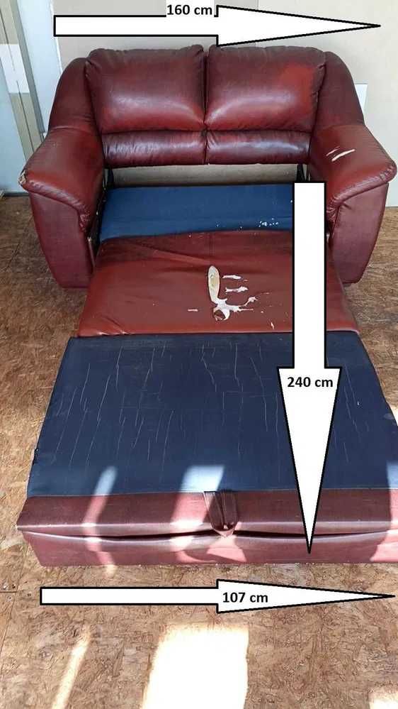 ODDAM ZA DARMO Sofa z eko skóry z funkcją spania