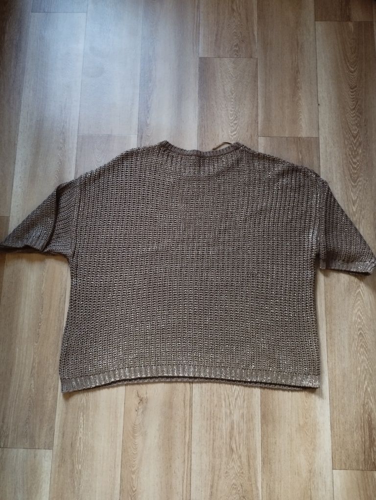 Zara Knit M sweter jesień narzutka wdzianko oversize jesień