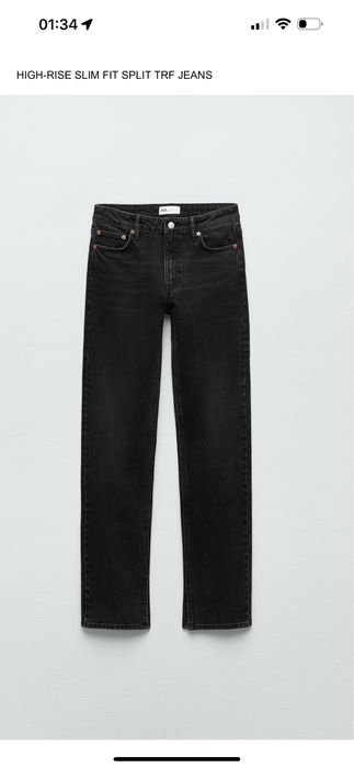 Джинсы zara с разрезами