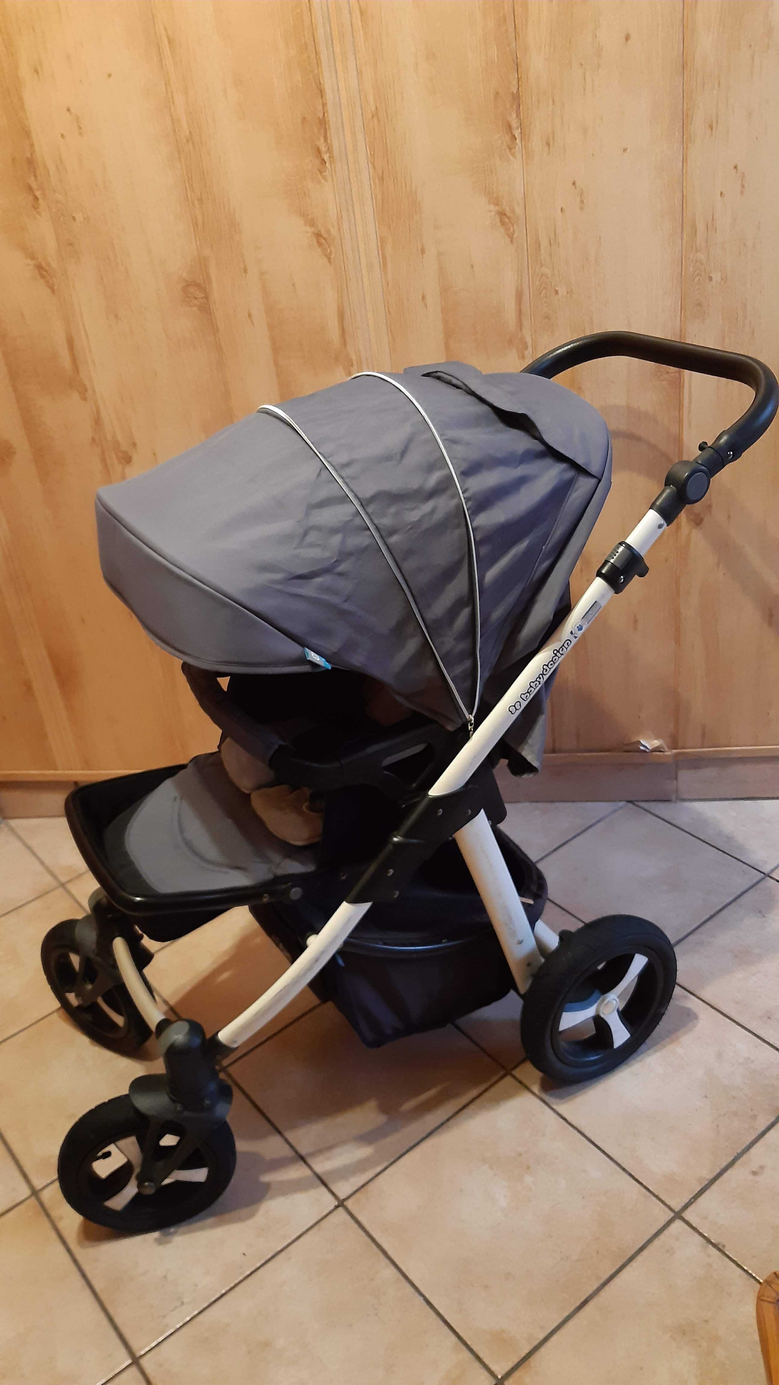 Wózek 2w1 Baby Design Lupo Comfort szary, gondola + spacerówka