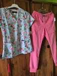 Koi letni komplet USA XS nasze S flamingi kwiaty joggery z rayon super