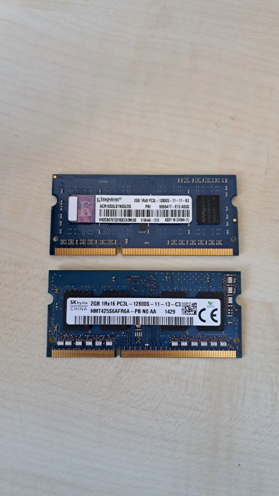 Оперативная память (ОЗУ, RAM) Hynix, Kingston SODIMM DDR3L 4GB 1600Mhz