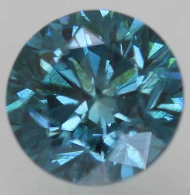 Diament Naturalny Brylant Niebieski 5 mm 0,5 Karata VS1 Certyfikat