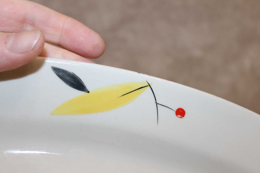 Селедочница овальное блюдо старая Барановка 60-70 гг