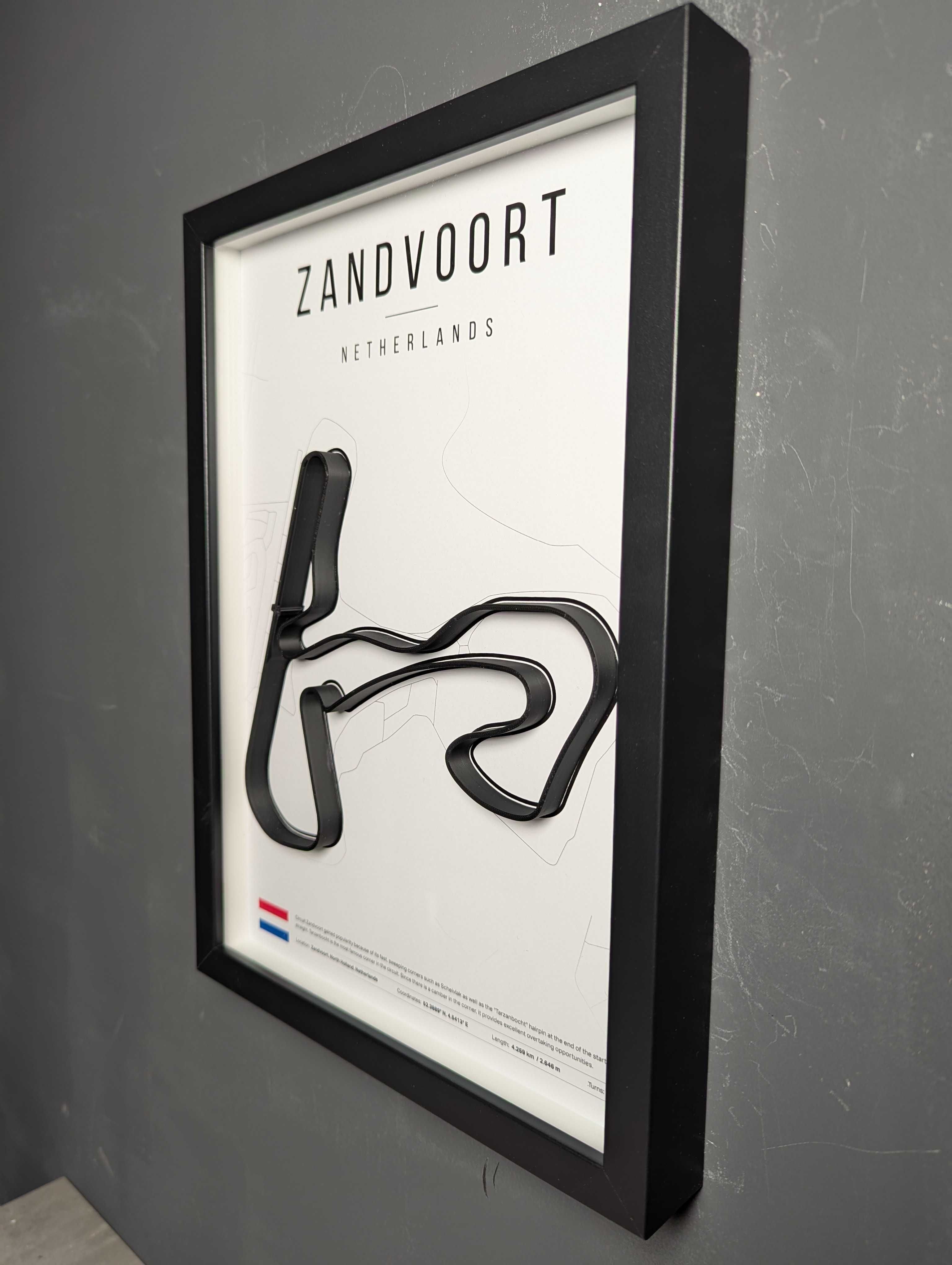 Об'ємна Рамка з 3D Трасою Zandvoort Зандворт 32x23x3 F1 Netherlands GP