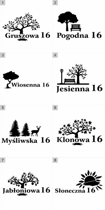 Przestrzenne litery 3D z adresem Twojego domu