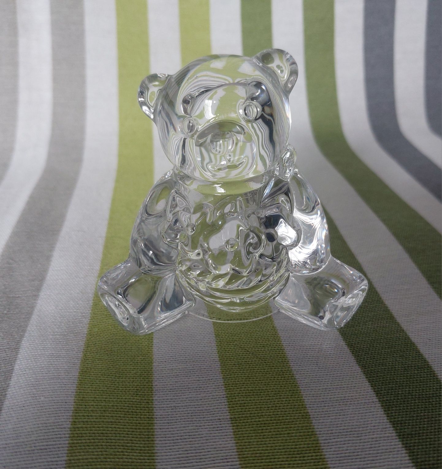 Szklana figurka miś France d'Arques PRL