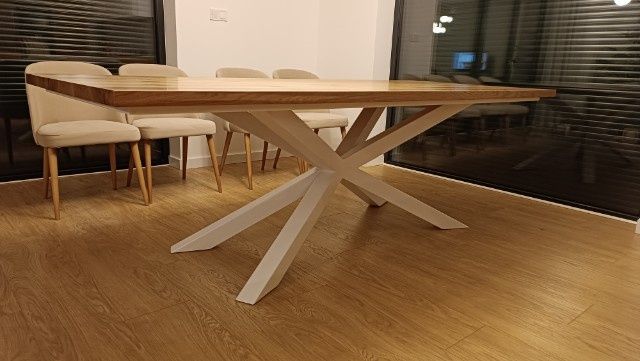 Stół z litego drewna dębowego loft pajak