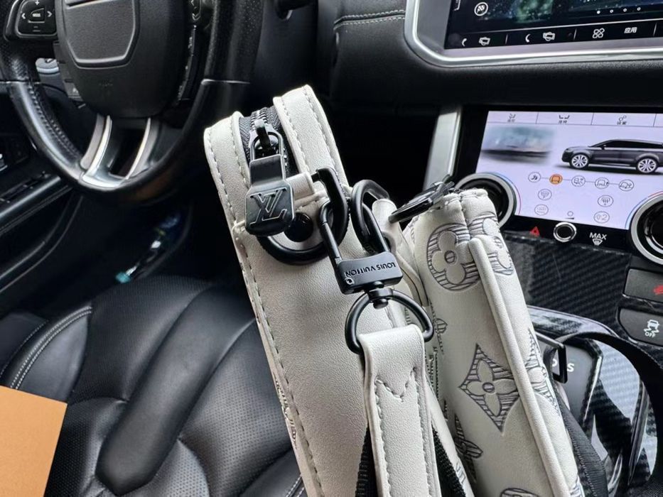 Сумка Louis Vuitton мужская через плечо серая мессенджер планшетка