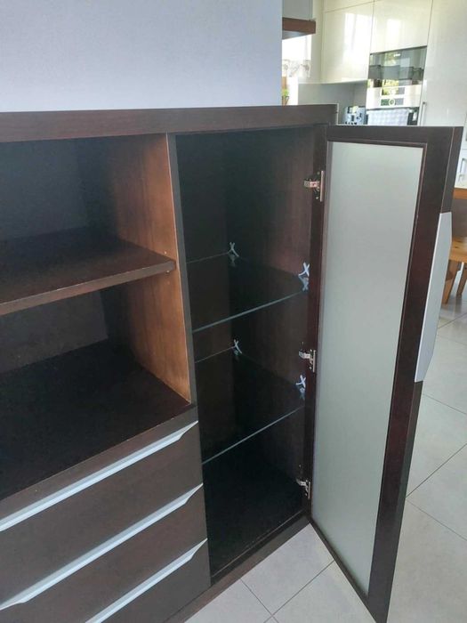 Witryna/ komoda, przeszkona, szuflady, marka KLOSE lite drewno