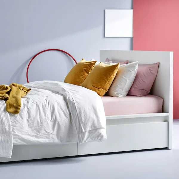 MALM Łóżko  Ikea z pojemnikiem białe 140x200 Nowe w kartonach OKAZJA