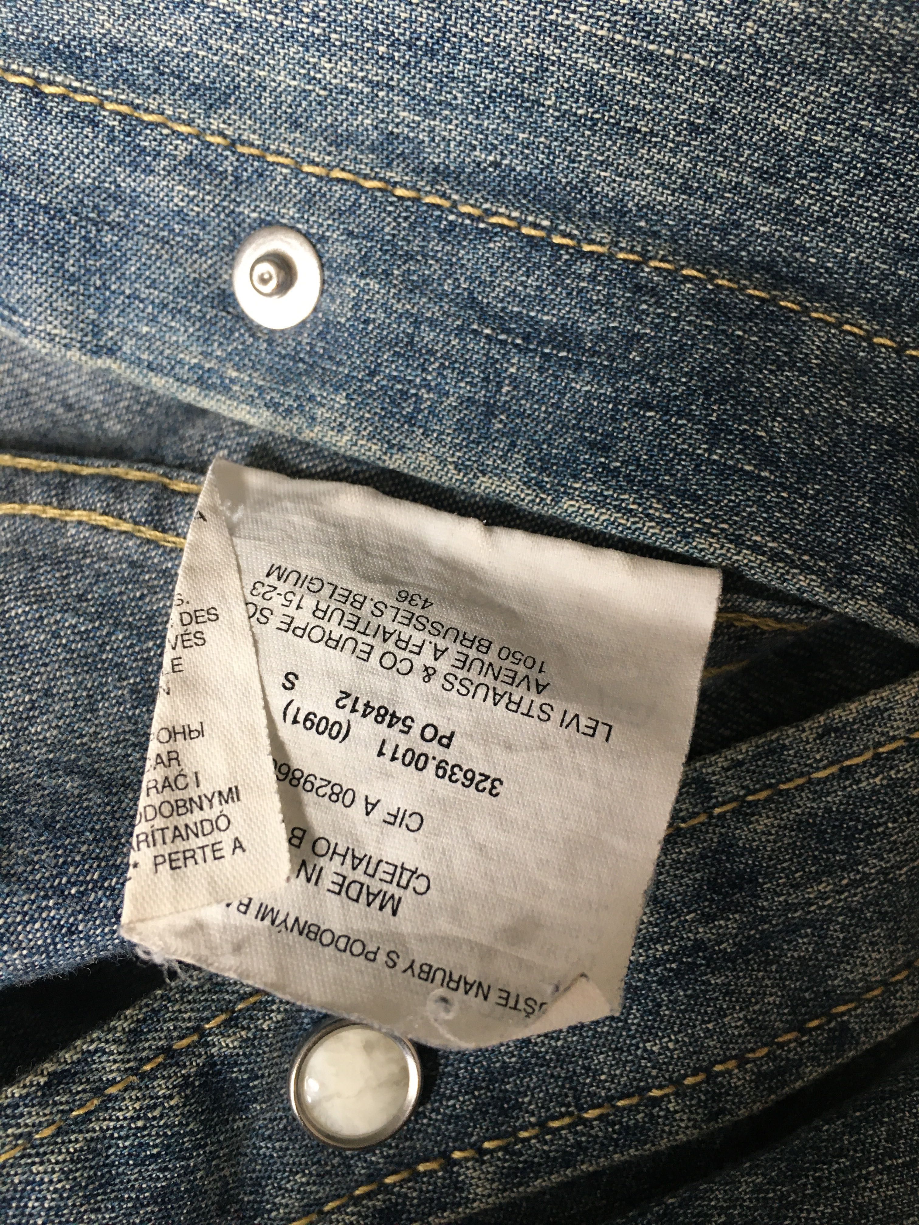 LEVIS przecieraną koszula jeansowa r. S i kurtka jeansowa DENIM