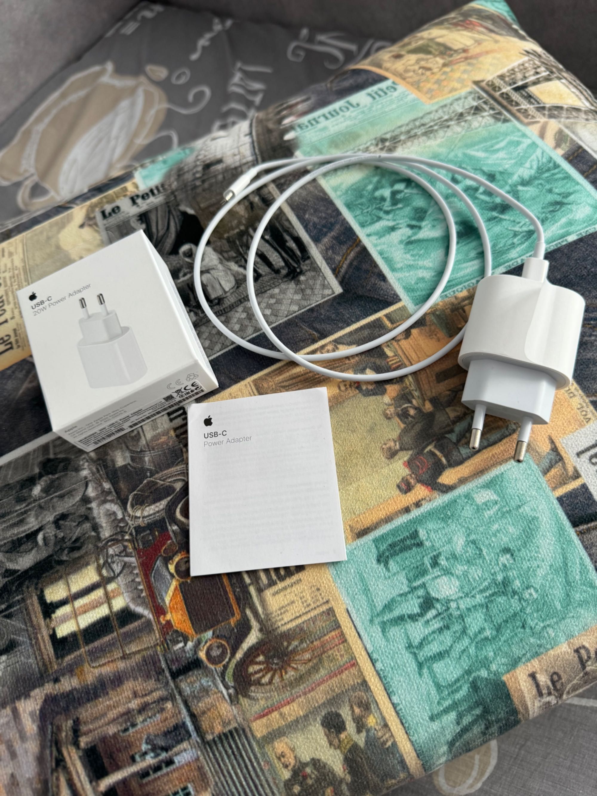 Комплект оригинал 20w быстрая зарядка айфон кабель и блок iphone