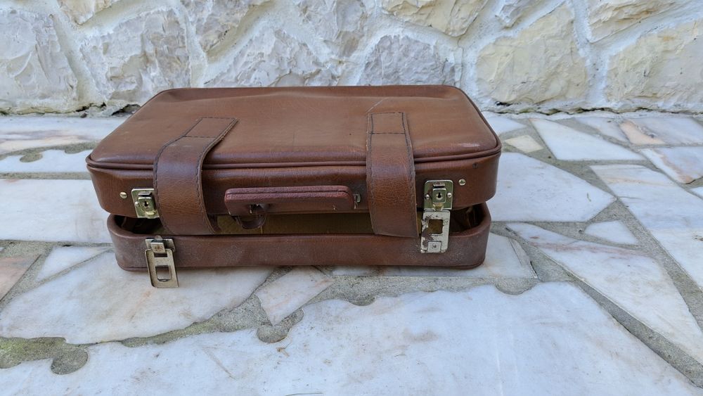 Mala em pele vintage