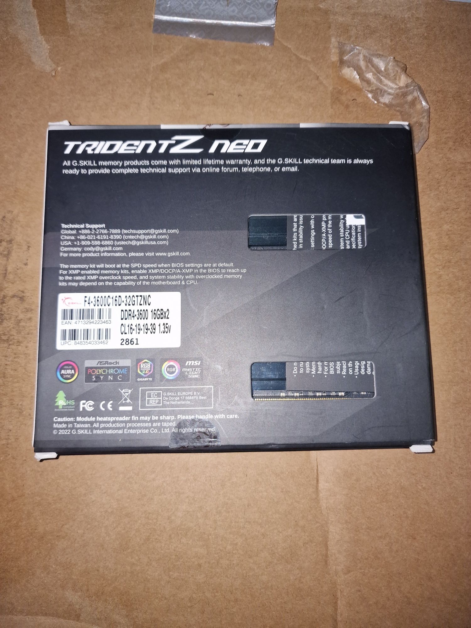 Ram G.Skil TridentZ neo 16x2gb ddr4