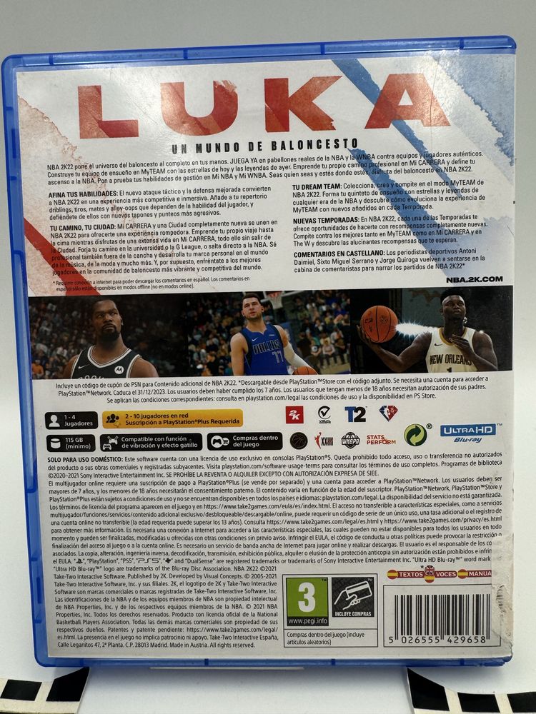 NBA 2K22 Ps5 Gwarancja