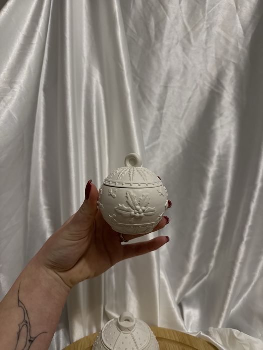 Новорічні гіпсові кашпо / кашпо для свічок / новорічна куля, ялинка