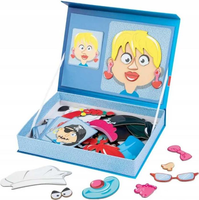 Playtive Magnetyczne Puzzle W Pudełku Twarzy 63Szt.