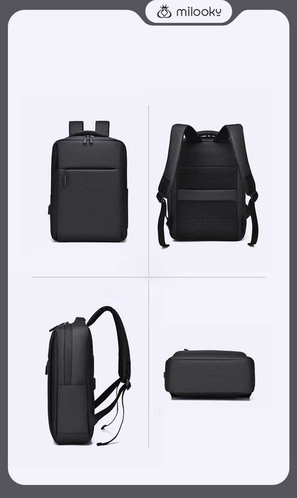 Рюкзак для ноутбука 17.3" Milooky, чорний