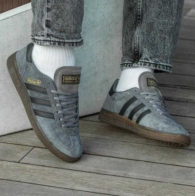 Мужские кроссовки Adidas Spezial Grey Black 40-46 адидас Знижжка!