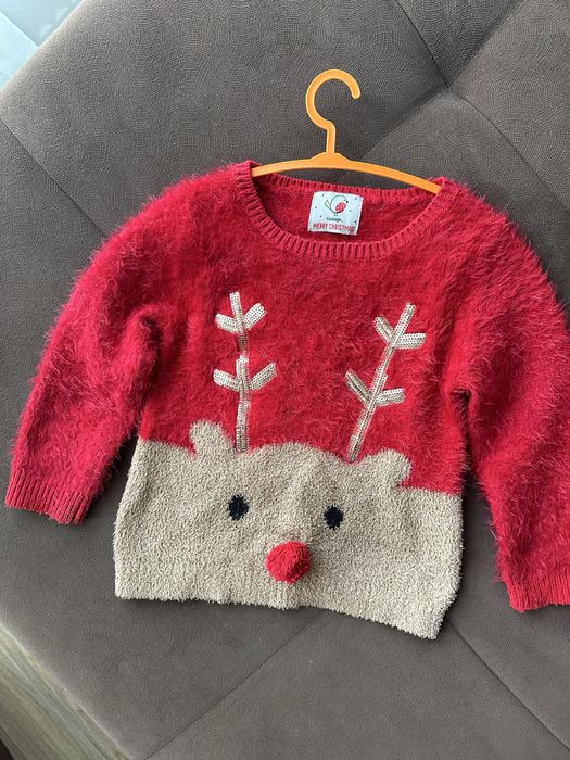 Кофта,светр для дівчат новорічний George 5-6 р. 110-116см