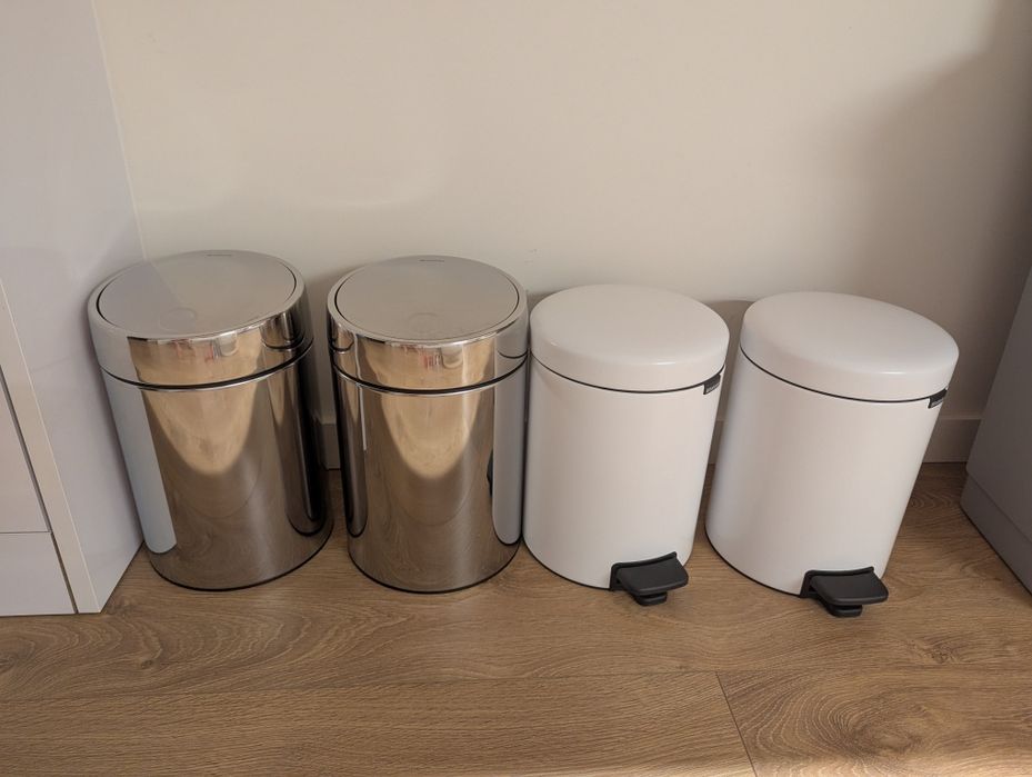 Balde do lixo Brabantia 5L – Inox e Branco