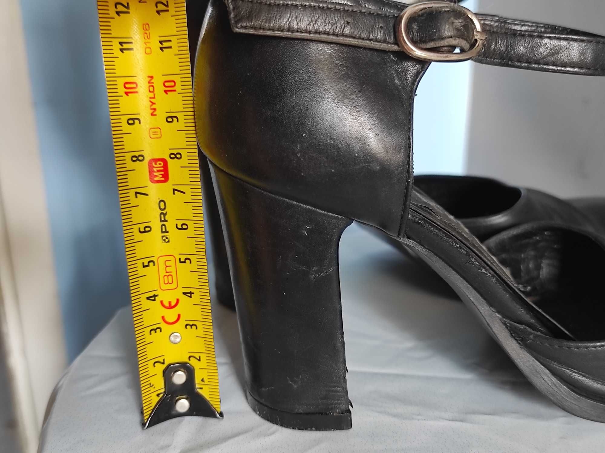 Buty Ryłko vintage czółenka r.34 na stopę 23 cm, obcas 8 cm