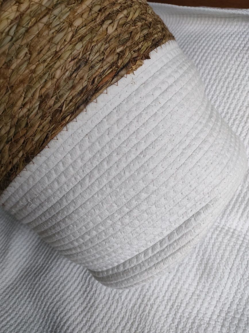Cesto grande de  Seagrass natural  e corda
