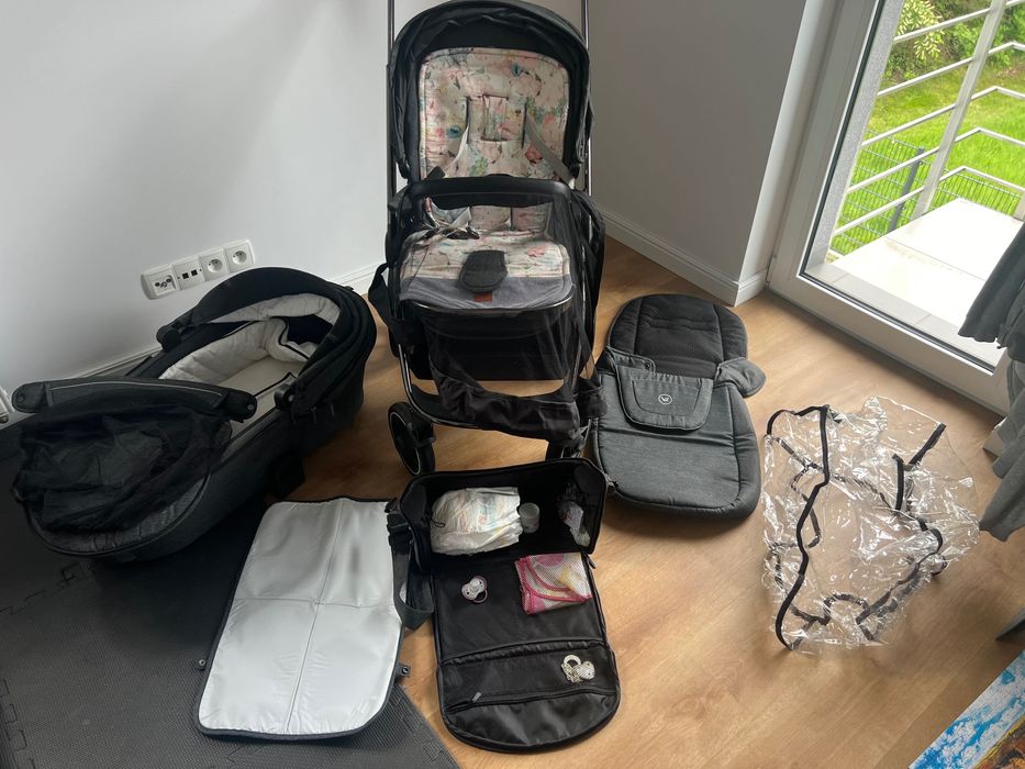 Wózek muuvo quick 2.0 z wieloma akcesoriami